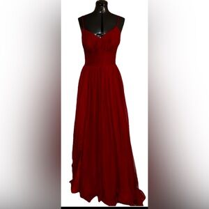J J’S HOUSE Burgundy Formal ball gown New with tags size 2